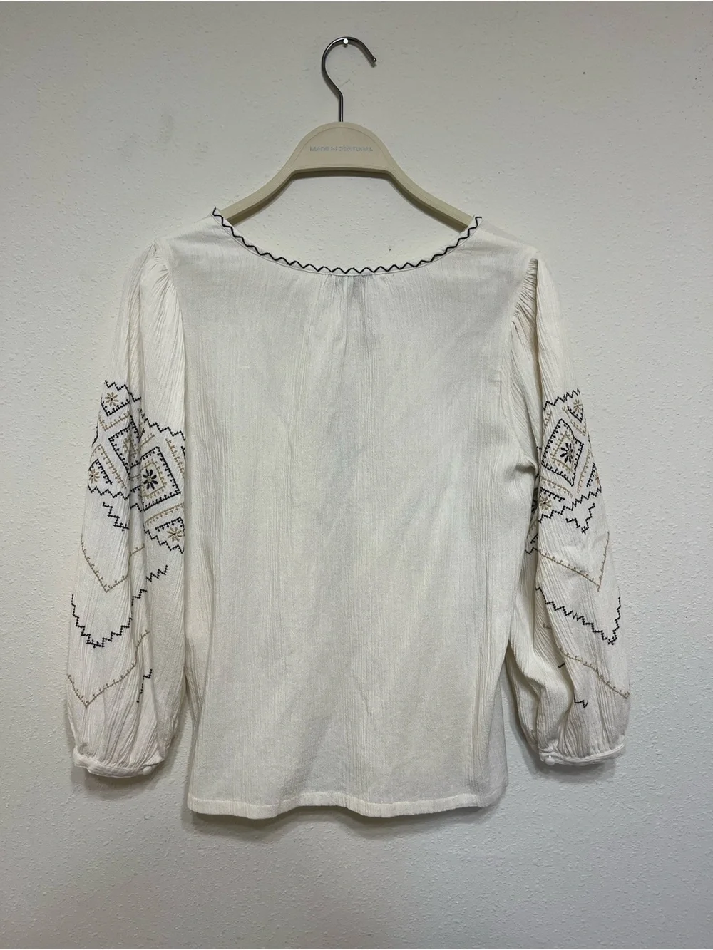 Madewell Embroidered Peasant Top